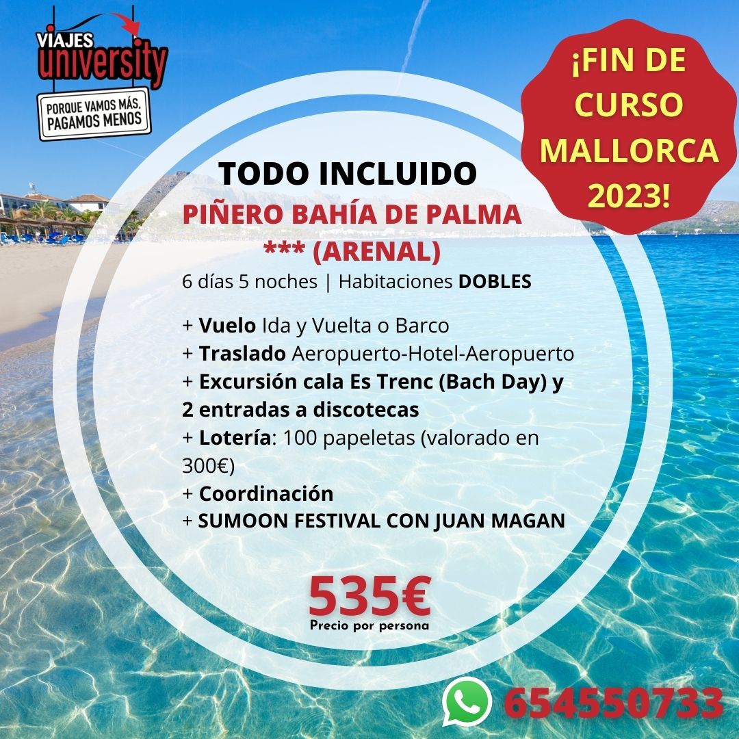 OFERTA VIAJE MALLORCA | Hotel Piñero 3*** INCLUIDO